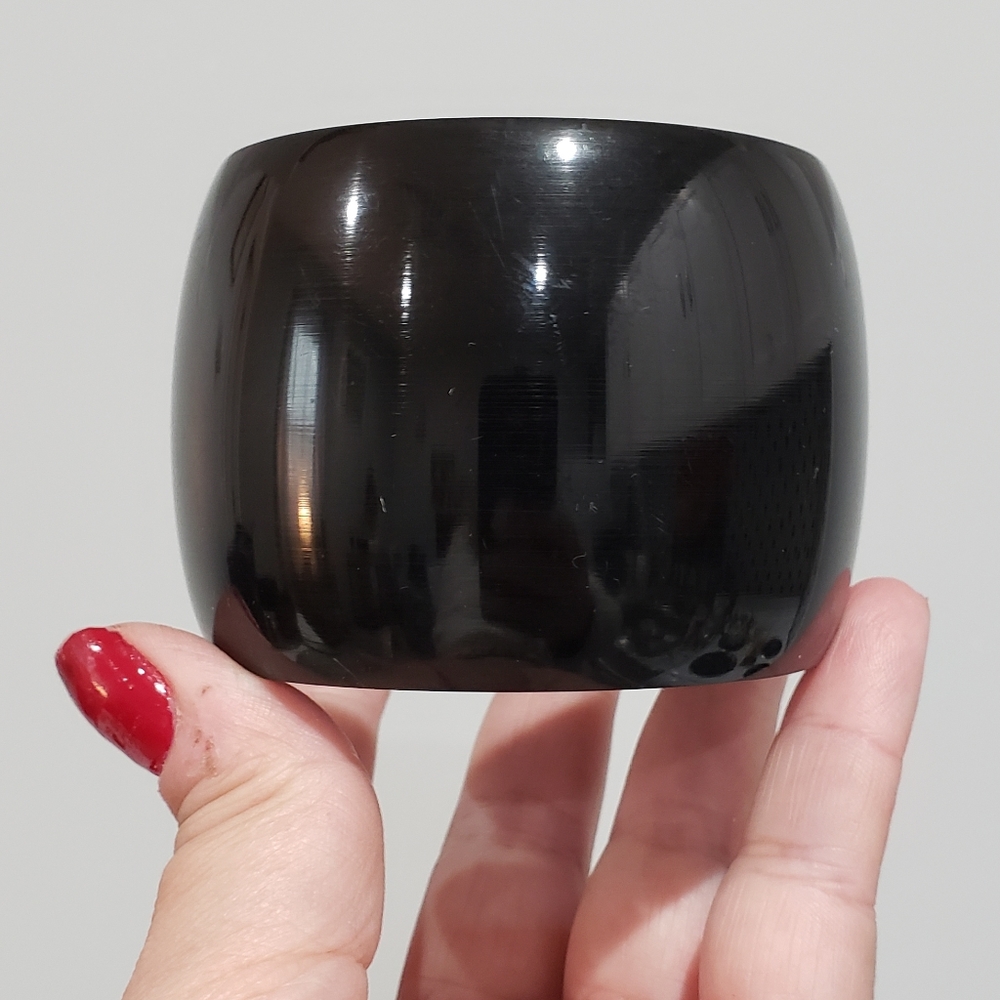 2" Black Vintage Bakelite Bangle Bracelet